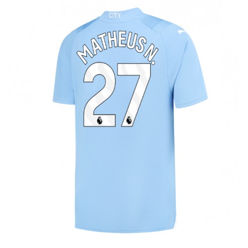 Fotballdrakt Herre Manchester City Matheus Nunes #27 Hjemmedrakt 2023-24 Kortermet